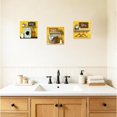 thumbnail image 3 of CCWACPP Laundry Room Decor Wall Art Yellow Laundry Sign Picture Canvas Farmhouse Wash Dry Fold Painting Rustic Bathroom Hotel Decor Framed (16.00" x 16.00" x 3PCS), 3 of 5