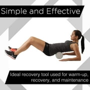 THERABAND Foam Roller, High Density, 36x6, Half Round, White, 1 Pack
