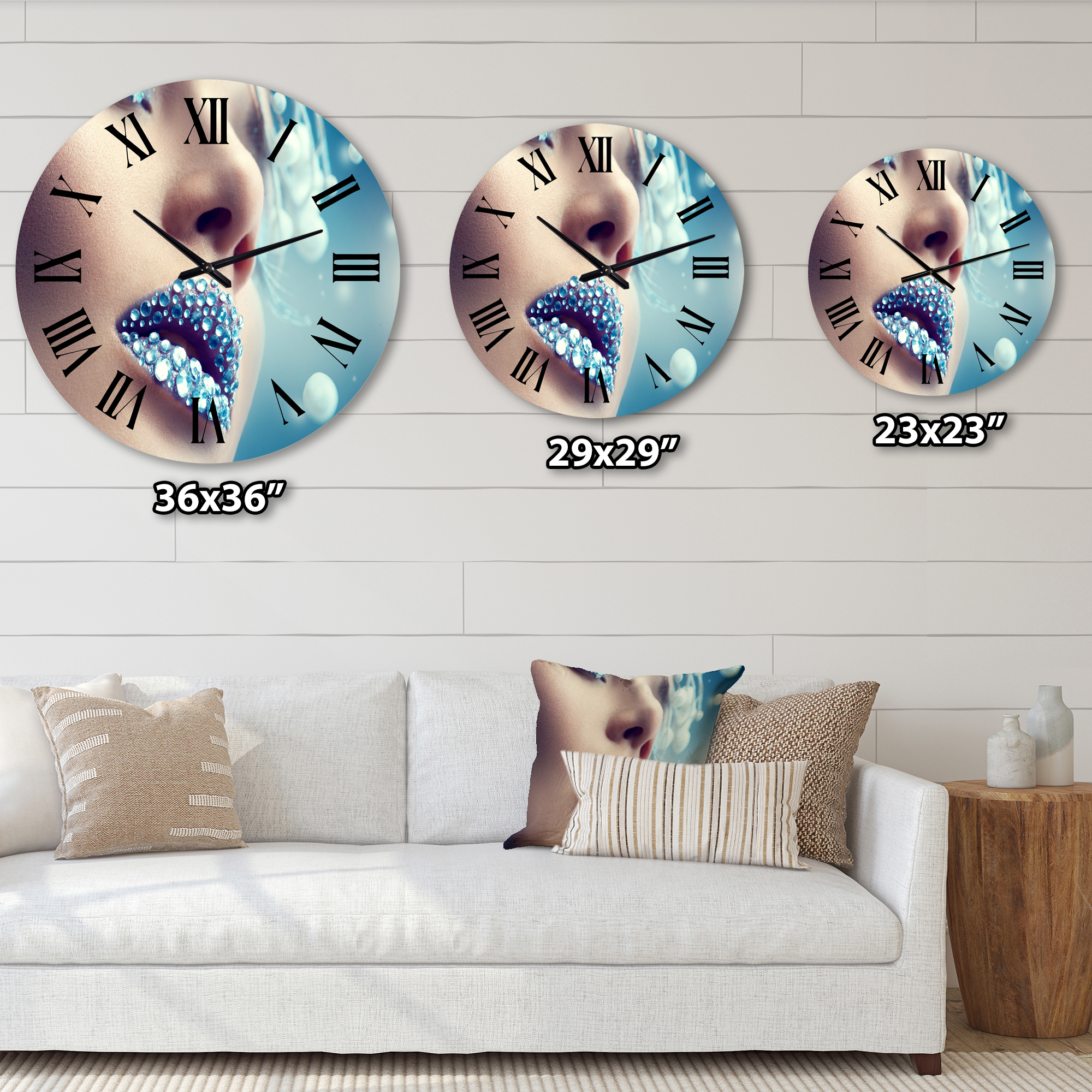 Designart 1 in Modern,Contemporary Wall Clock