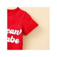 thumbnail image 6 of Bagilaanoe 2pcs Toddler Baby Boys 4th of July Short Pants Set Letter Print Short Sleeve T-shirt Tops Star Stripe Print Shorts 18M 24M 3T 4T 5T Kids Outfits for Independence Day, 6 of 9