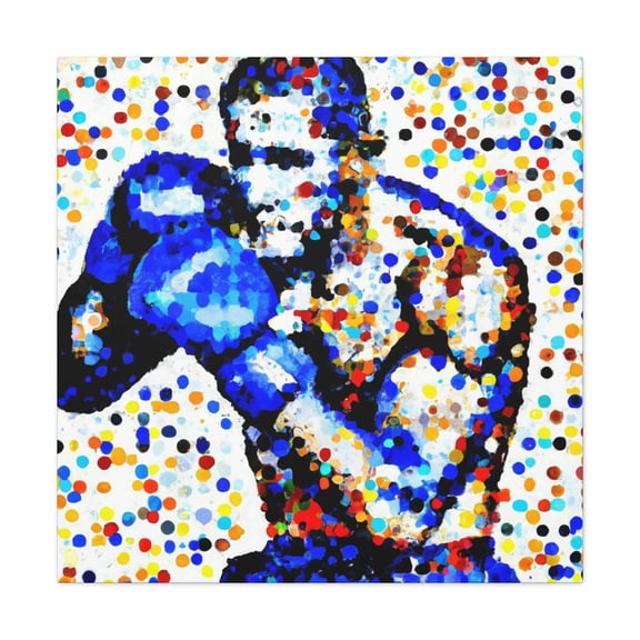 Boxing in Pointillism - Canvas