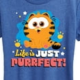 thumbnail image 3 of Garfield the Movie - Life Is Just Purrfect - Ladies Short Sleeve Graphic T-Shirt, 3 of 5