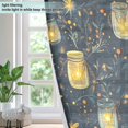 thumbnail image 4 of Yayeee Window Curtains Light Filtering 63"x42" Grommet Panel Pair Home Living Room Decor, Orange Fireflies Pattern, 4 of 7
