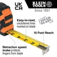 thumbnail image 2 of Cinta métrica Klein Tools 9125, hoja de nailon resistente de 7,6 m, 2 of 9
