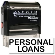 Large Self-Inking Personal Loans Stamp with Blue Ink