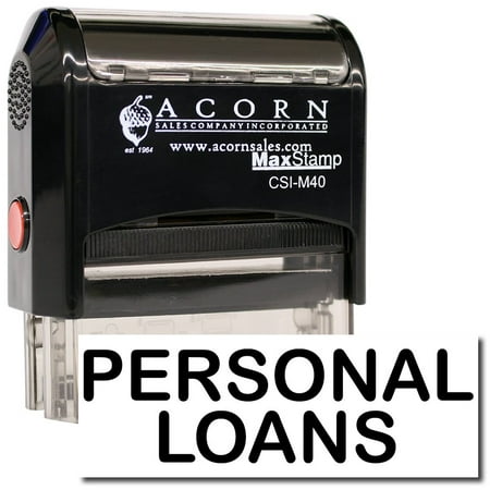 Large Self-Inking Personal Loans Stamp with Blue Ink