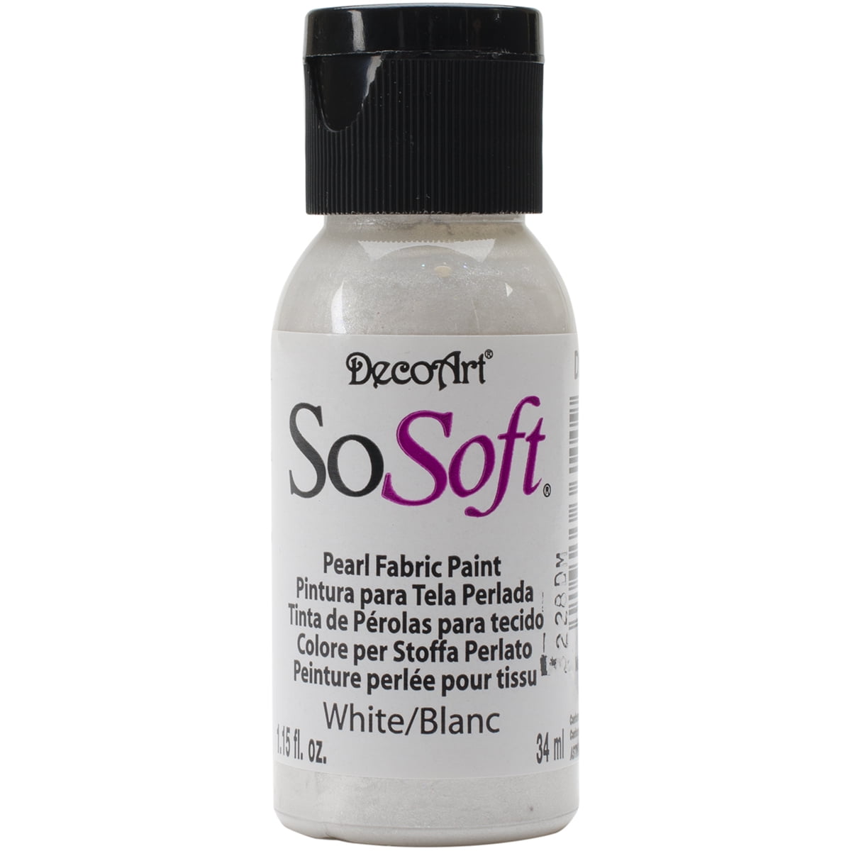 SoSoft Fabric Acrylic Pearl Paint 1ozWhite Pearl