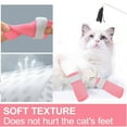 thumbnail image 4 of Cat Boots,paw Covers Anti-Scratch Cat Foot Covers for Cats Adjustable Mesh Cat Claw Protectors Non-Slip Breathablesuitable for Family Pet Cat Bathing and Nail Cutting (4 Pieces) (m, Pink), 4 of 14
