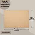 thumbnail image 4 of Juvale Scalloped Paper Placemats - Convenient Disposable Placemats - Elegant Table Settings - Paper Chargers for Dinner Plates - Brown, 10 x 14 in, 4 of 9