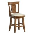 thumbnail image 2 of Weston Home Sheena Farmhouse Square Swivel Panel Back 24" Counter Height Stool, Oak, 2 of 6