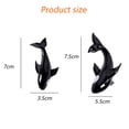thumbnail image 2 of Figuritas de ballenas pequeñas sopladas a mano, estante de palillos de animales marinos de arte en vidrio, regalo, decoración de pecera para el hogar, 2 uds., 2 of 5