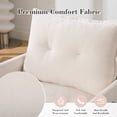 thumbnail image 5 of 360°Swivel Accent Chair, Upholstered 28''W Oversized Armchair, PAPROOS Barrel Chair Reading Armchair with Side Pockets & Cushion, Modern Accent Chair with Metal Base for Living Room Bedroom,Beige, 5 of 9