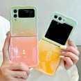 thumbnail image 2 of Cute Woman Phone Case for Galaxy Z Flip 5 Yellow Gradient, Kawaii Girls Case for Samsung Galaxy Z Flip 5 Curly Wave Frame, Soft TPU Protective Case for Z Flip 5 (Gradient Y), 2 of 14