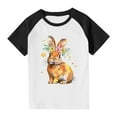 thumbnail image 6 of LNWUY Toddler Girls Boys Summer Fashion Tshirt Cute Round Neck Print T-Shirt Cotton Short Sleeve Top Shirts Black 4 Years, 6 of 6