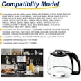 thumbnail image 5 of 12-Cup Glass Coffee Carafe Replacement Pot Compatible with Mr Coffee, Black & Decker and 12 Cup Close Handle, for PLD12, PLD12-RB, PLD12-NP, 5 of 5