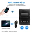 thumbnail image 3 of TFixolPortable 58mm Fabricant d'Étiquettes Thermique Sans Fil BT Mini Imprimante d'Étiquettes Imprimante de Codes-Barres avec Batterie Rechargeable Compatible avec Android iOS Windows pour Vêtements de Détail Bijoux Étiquette de Prix Entrepôt la, 3 of 7