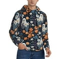 thumbnail image 2 of Sikiie Cute ghost in the flowers Men's Hoodie, Essentials Hoodie, Sweatshirt, Pullover Hooded Sweatshirt for Men-Small, 2 of 7