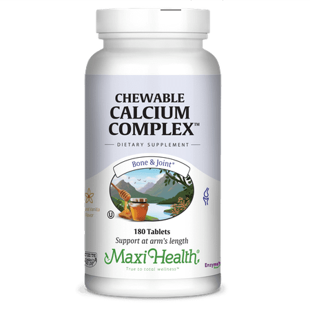 Kids Calcium - Maxi Health Chewable Calcium Complex Tablets, 180 Ct