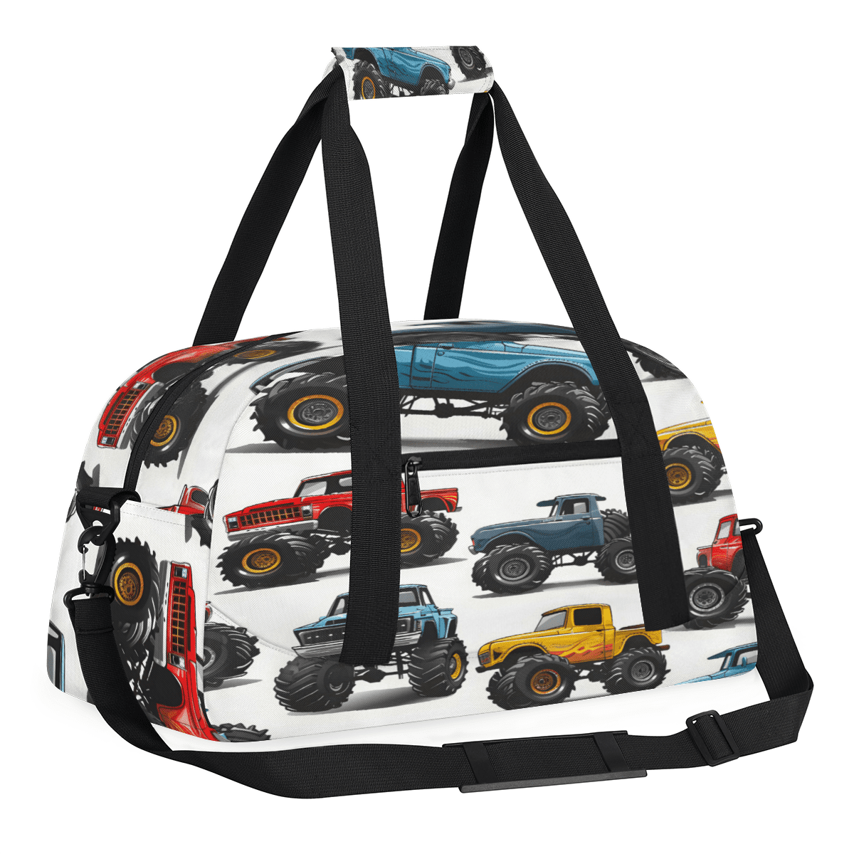 Herdesigns Sports Duffle Bags Travel Duffle Bag Gym Bag Monster Funny Truck Weekender Travel Bag Waterproof Overnight Bag Carry On Travel Tote Bag Dance Bags