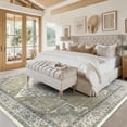 thumbnail image 6 of Washable Area Rug for Living Room, 9'x12' Vintage Boho Non-Slip indoor Rug, Soft Low Pile & Stain Resistant Carpet for Bedroom, Dining Room, Home office, 6 of 8