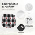 thumbnail image 6 of Haiem Heart Black Buffalo Plaid Gingham Women's 2 in 1 Running Shorts - Lightweight Athletic Workout Gym Yoga Breathable Sports Shorts Liner with Phone Pockets-Medium, 6 of 9