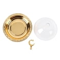 thumbnail image 2 of Snack Serving Tray, Rugged Acrylic Cover Gold Plating Food Serving Plate European Elegant Style  for Anniversary, 2 of 7