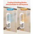 thumbnail image 2 of 34" Oscillating Tower Fan with Remote Control, 16.4ft/s High Velocity Bladeless Air Circulator with HEPA Filter, 8 Speeds & 3 Heat Levels, 8H Timer, Quiet Operation for Home Bedroom Living Room Use, 2 of 11