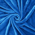 thumbnail image 3 of Exclusivo Mezcla Twin Size Flannel Fleece Velvet Plush Bed Blanket as Bedspread, Coverlet, Bed Cover (60"x80", Cobalt Blue), 3 of 11