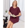 thumbnail image 4 of Pinspark Hospital Gowns Open Back for Women Bedridden Nightgowns Back Opening Short Sleeve Post Surgery Tear Away Adaptive Dresses, 4 of 6