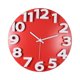 thumbnail image 3 of Reloj de pared interior Reloj decorativo Puntero de metal Números 3D Reloj colgante silencioso Decoración del hogar para el hogar Oficina Dormitorio Rojo, 3 of 8