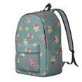 thumbnail image 2 of Pioneer Flower Floral Print Pattern Backpack for School, Cute School Bag with Adjustable Shoulder Straps and Padded Back, 15.7"x11.8"x5.5", 2 of 5