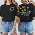 thumbnail image 5 of CHENge Autism Awareness Shirt Womens Autistic Support Tshirt Acceptance Inspirational Mom Short Sleeve Tops, 5 of 6