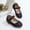 X-297Black, variant on YMNXA Big Kids Children Girls Sandals Soft Sole Non Slip Closed Toe Sequins Fashion Lightweight Shoes For Wedding Birthday Party,Black,12-18 Months