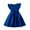Blue, variant on CHEEREAM Toddler Girls Summer Dress Formal Ruffle Sleeve A Line Casual Elegant Dresses with Belt Size 3-8 Years Blue 4 Years