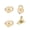Gold, variant on O Pack Of 4 Secure Earring Supports Backings For Heavy Studs Comfortable Wear