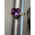 thumbnail image 3 of 2.30Ct Heart Cut Simulated Amethyst Women's Engagement Gift Ring 14K Yellow Gold Plated, 3 of 3