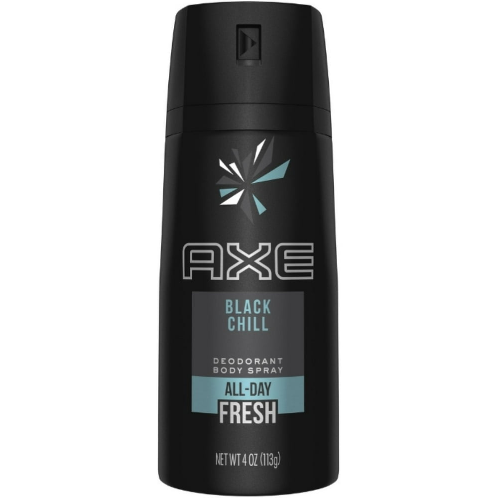 4 Pack - Axe Deodorant Body Spray, Black Chill 4 oz - Walmart.com ...