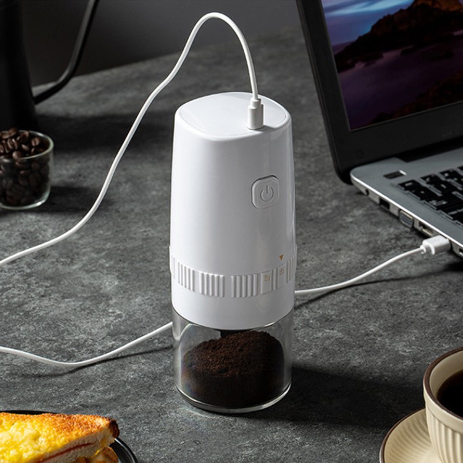 Coffee Bean Grinder Rechargeable Adjustable Coffee Grinder with 5-Speed Settings, Portable Electric Grinder for Kitchen 300G Capacity, Adjustable Coffee Grinder