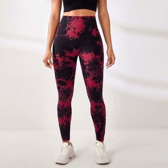 Yoga Oants Leggings for Women Women's Fashionable Tie Yoga Pants Summer High Waisted Hip Lifting Sports Pants Yoga Pants Red M