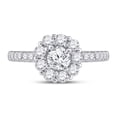 thumbnail image 2 of Aura Jewel 1.6 Ct Round Cut Diamond Ring for Her - 14K White Gold Plated Wedding Ring - Unique Engagement Wedding Ring for Women - Christmas Special Gift for Her - Anniversary Gift for Wife, 2 of 3
