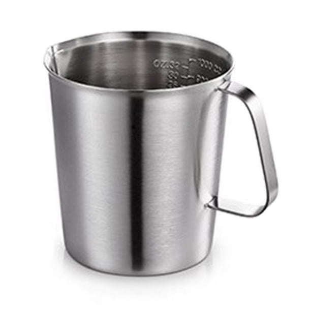 Akoada Thicked 304 Stainless Steel Measuring Ccup L With Scale Milk Tea Cup Kitchen Baking Measuring Cup Measuring Dpoon 0 5 2l 1000ml Walmart Com Walmart Com