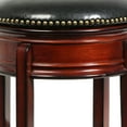 thumbnail image 3 of Swivel Counter Stool 24 Inch - Wood Frame, Faux Leather Seat - Modern Bar Stool, 3 of 5