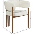 thumbnail image 3 of Meridian Furniture Gideon Cream Vegan Leather Dining Chair (Set of 2), 3 of 8