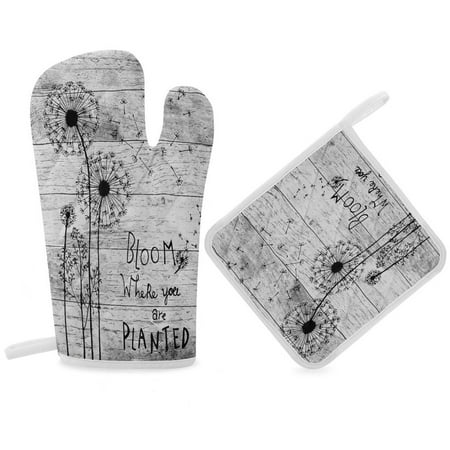 

Blooming Flower Hope Seeds Wind Oven Gloves And Pots Stand Set Oven Gloves And Pot Racks Pot Racks And Oven Gloves Set