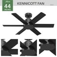 thumbnail image 5 of Hunter - Kennicott Indoor/Outdoor Ceiling Fan, Wall Control, 44-inch, Matte Black, Casual-style, 3-speed WhisperWind Motor, 59613, for Porches, Bathrooms, 5 of 17