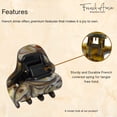 thumbnail image 5 of French Amie Belle Handmade Celluloid Acetate Jaw Hair Claw for Women and Girls, 5 of 50