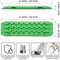 thumbnail image 6 of IKURAM Recovery Boards Traction Tracks Mat, 2 Pcs Traction Boards Offroad with Bag for 4X4 Jeep Off-Road Mud, Sand, Snow Traction Ladder, Track Tire Ladder, Tire Traction Tool (Green), 6 of 7