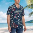 thumbnail image 3 of Fotbe Merry Christmas Camisa Hawaiana para Hombre Unisex – Camisa Casual de Verano con Botones de Manga Corta de Algodón y Lino,Large, 3 of 7