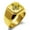 Gold, variant on Stainless Steel Freemasons Masonic Sacred Society Engraved Square Flat Top Biker Style Polished Signet Ring