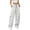 yue866-White, variant on KHONTS Women's Cargo Pants Baggy Wide Leg Trousers High Waisted Pants Streetwear White XXL
